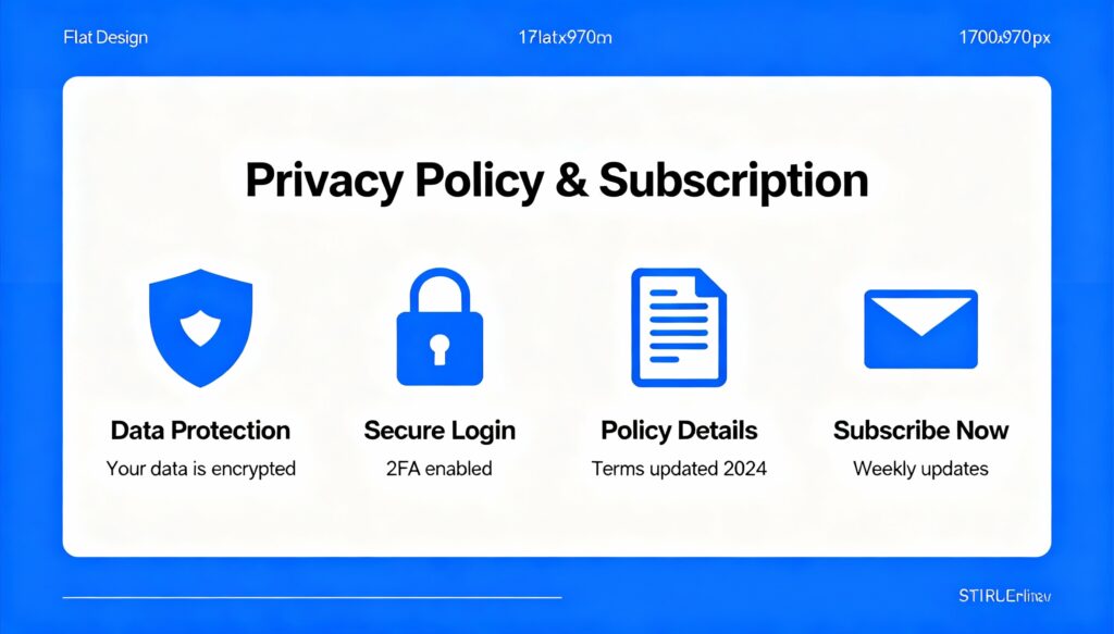 سياسة الخصوصية والاشتراك